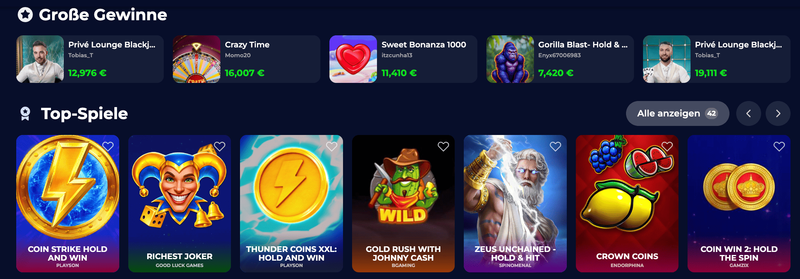 Nine Casino Spiele